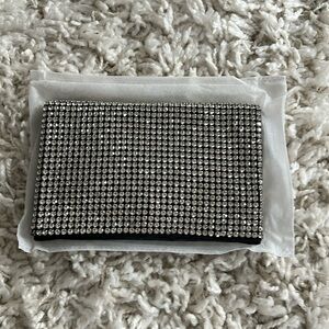 Rhinestone / silk clutch